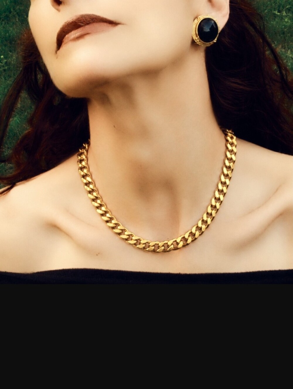 Vintage 1980s Givenchy Chunky Gold Chain Necklace